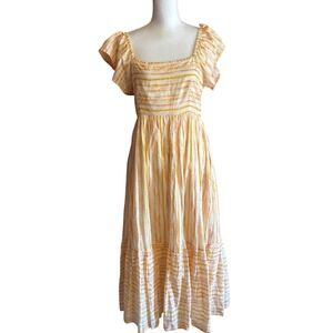 Olivia James The Label/Tuckernuck yellow/white maxi dress, M, romantic, feminine